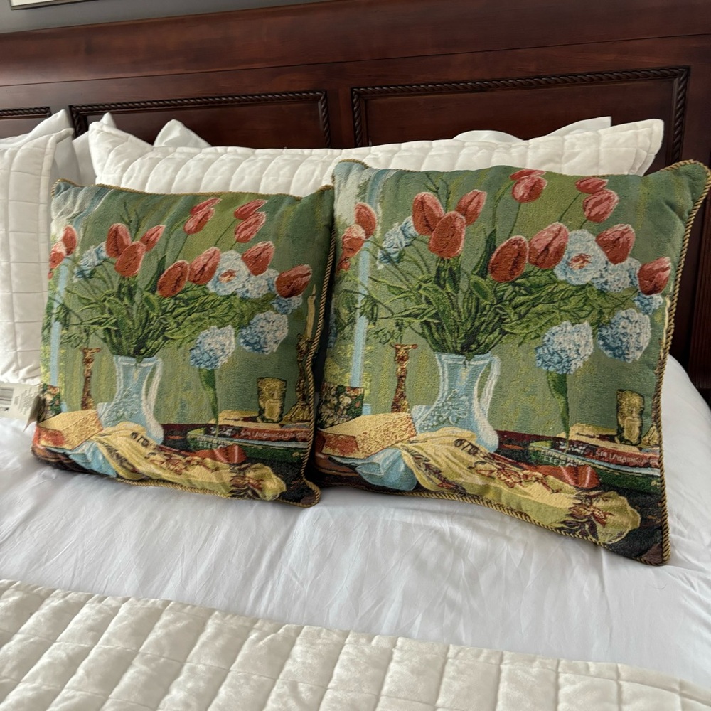 VTG 1 Essential Home tapestry throw pillow floral victorian fairycore cottage